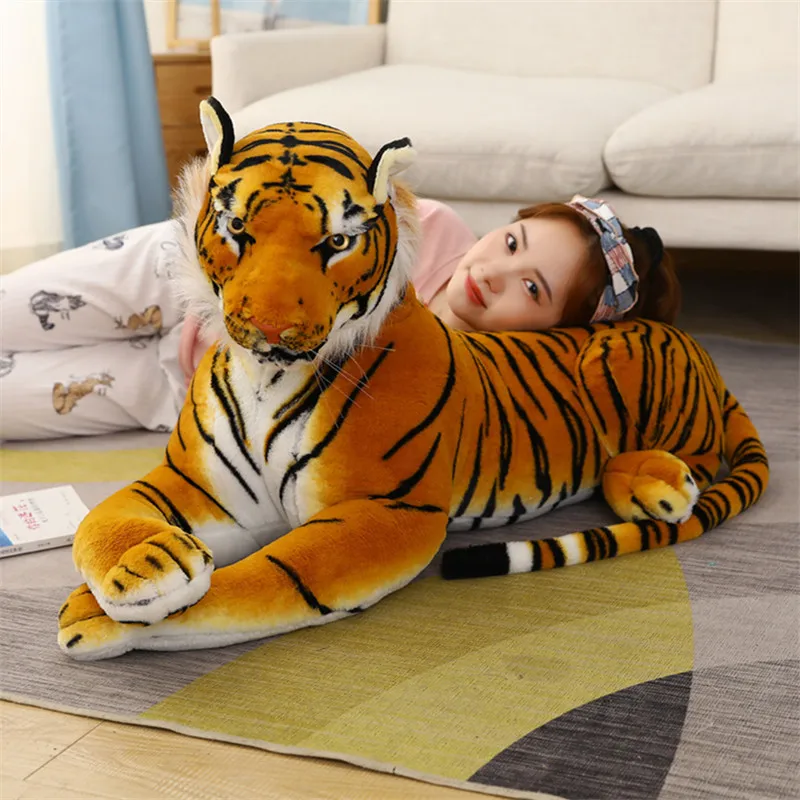 

50-110cm Realistic Tiger Plush Toys Children's Wild Animals Simulation King of the Forest Birthday Gifts for Boys and Girls