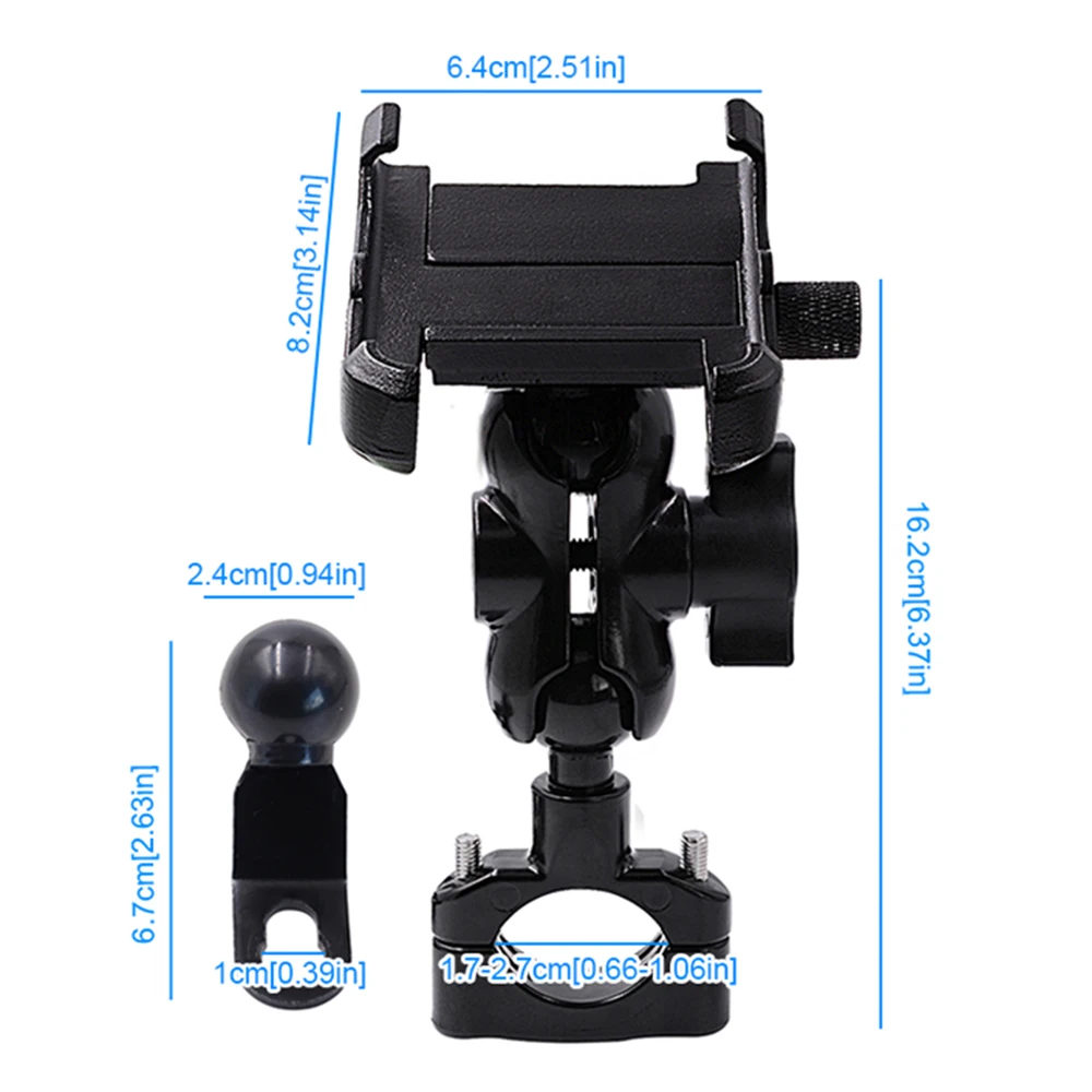 

Universal Motorcycle Handlebar Rearview Mirror Mobile Phone Holder Mount Bracket USB Charger for Motorcycle Bike Scooter ATV