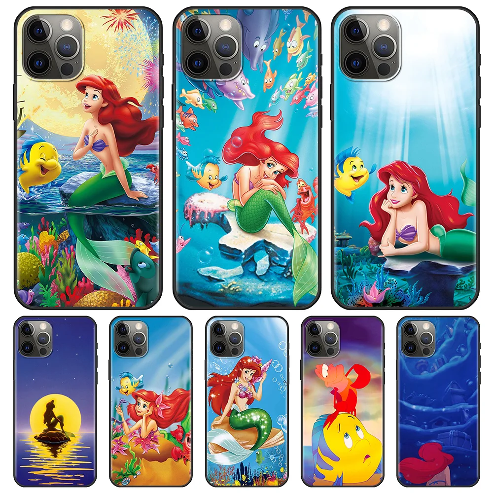 

Роскошный чехол для Apple iPhone 11, 7, 12, Mini, 13 Pro Max, XR, X, 8 Plus, 6, 6S +, 5 дюймов, чехол с рисунком Русалочки