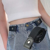 no buckle stretch elastic invisible belt buckle free waist strap jeans pants women men belts no hassle no trace waistband