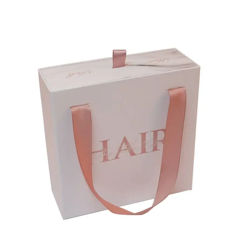 Роскошный Матовый белый пакет для хранения косметических волос с логотипом на