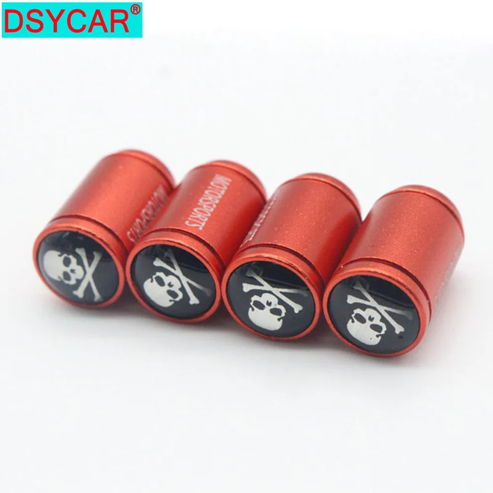 DSYCAR 4 шт./лот Универсальная крышка клапана колеса мотоцикла автомобиля черепа