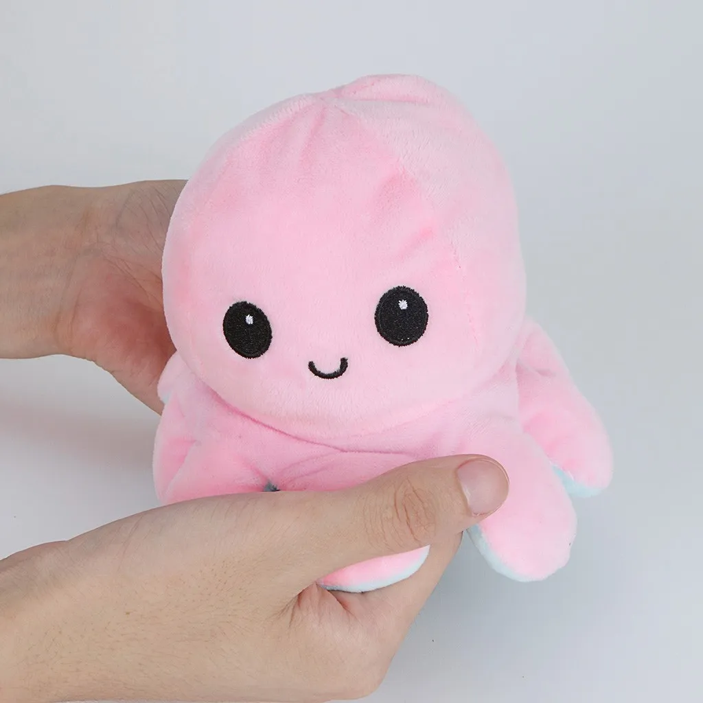Двусторонняя кукла Octopu с откидной крышкой разные настроения Poulpe Peluche réversible