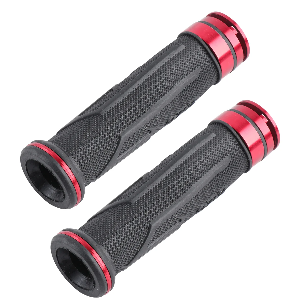 

Pair of Motorcycle 7/8 Inch Aluminium Handle Grips Handlebars (Black+Red)