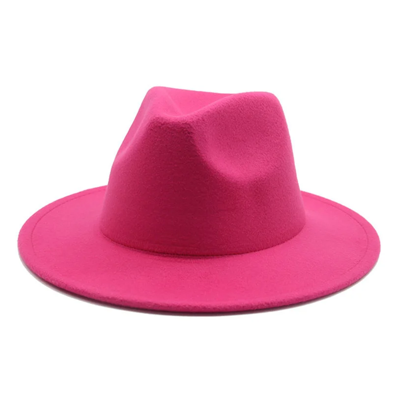 

women winter hats solid panama wide brim felted hats women men caps formal vintage classic camel white black fedora women hats