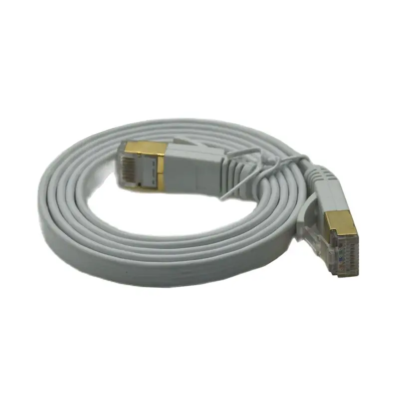 10 Гбит/с Cat7 20 см 50 1 м 2 3 5 CAT7 Плоский сетевой кабель STP Ethernet RJ45 соединительный LAN