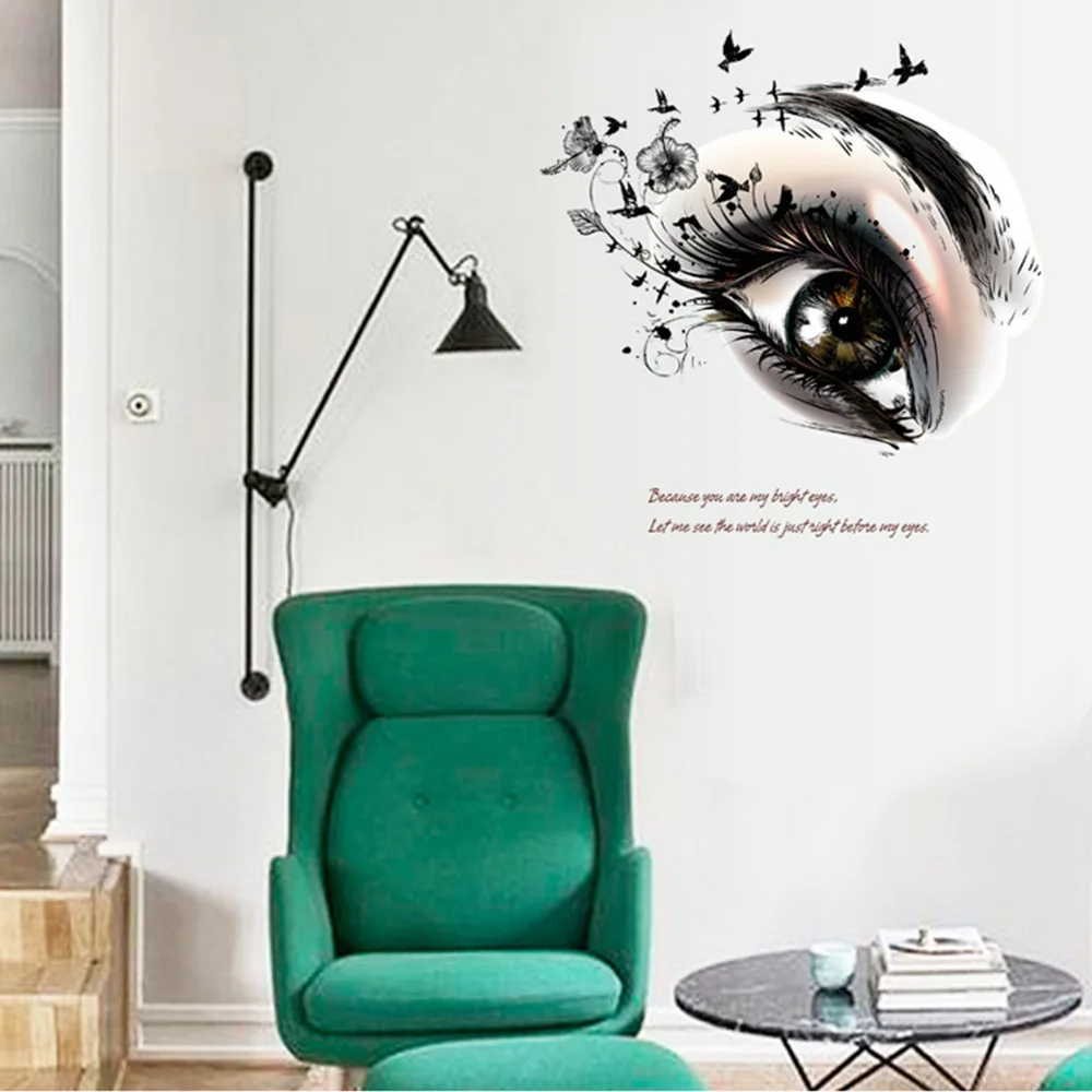 3D Мультяшные яркие Стильные Простые наклейки в европейском стиле для глаз DIY