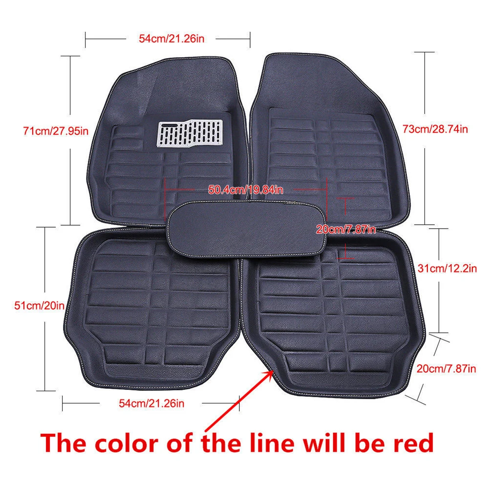 Кожаные напольные коврики 5 шт./компл. передние и задние водонепроницаемые для