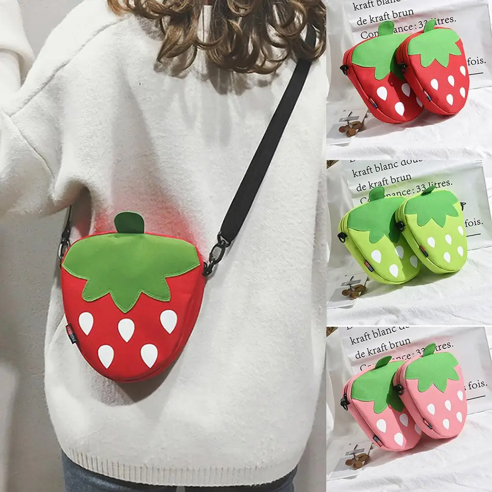 Женская сумка на плечо для отдыха из парусины с рисунком фруктов через