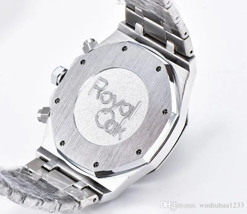

Mens Fashion Watch Royal Oak Luxury Designer Diamond Iced Out Watches Stainless Steel Bling Quartz Movement Party Wristwatch