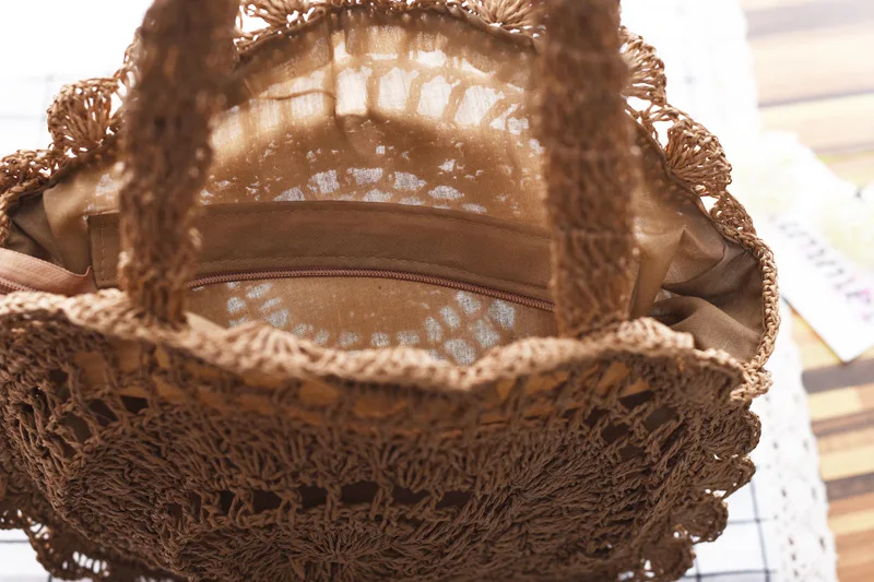 ALNEED богемная Соломенная Сумка для женщин большой круг пляжные сумки летняя