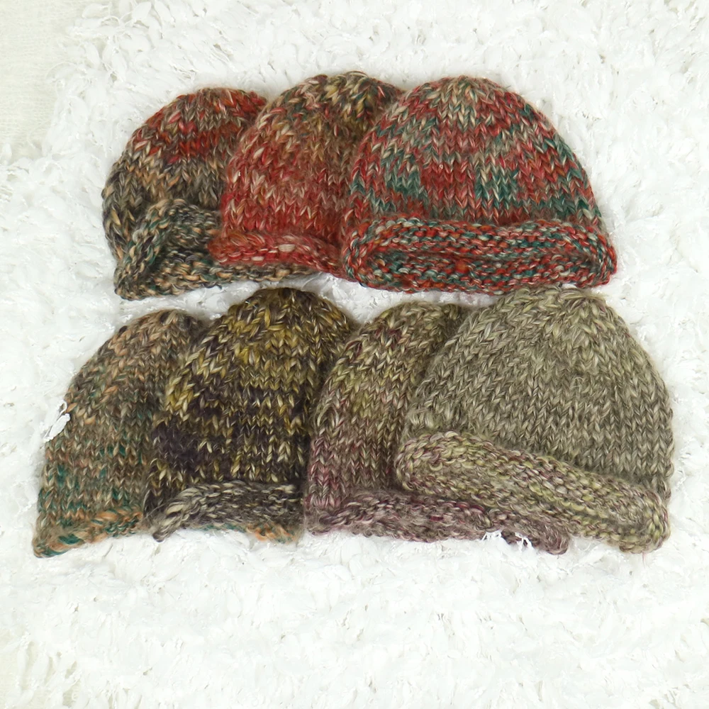 

Clearance!3pcs/Set Photo Shoot Props Hand Knitted Wool Vintage Style Newborn Size Baby Bonnet Infant Hat Photography Accessories
