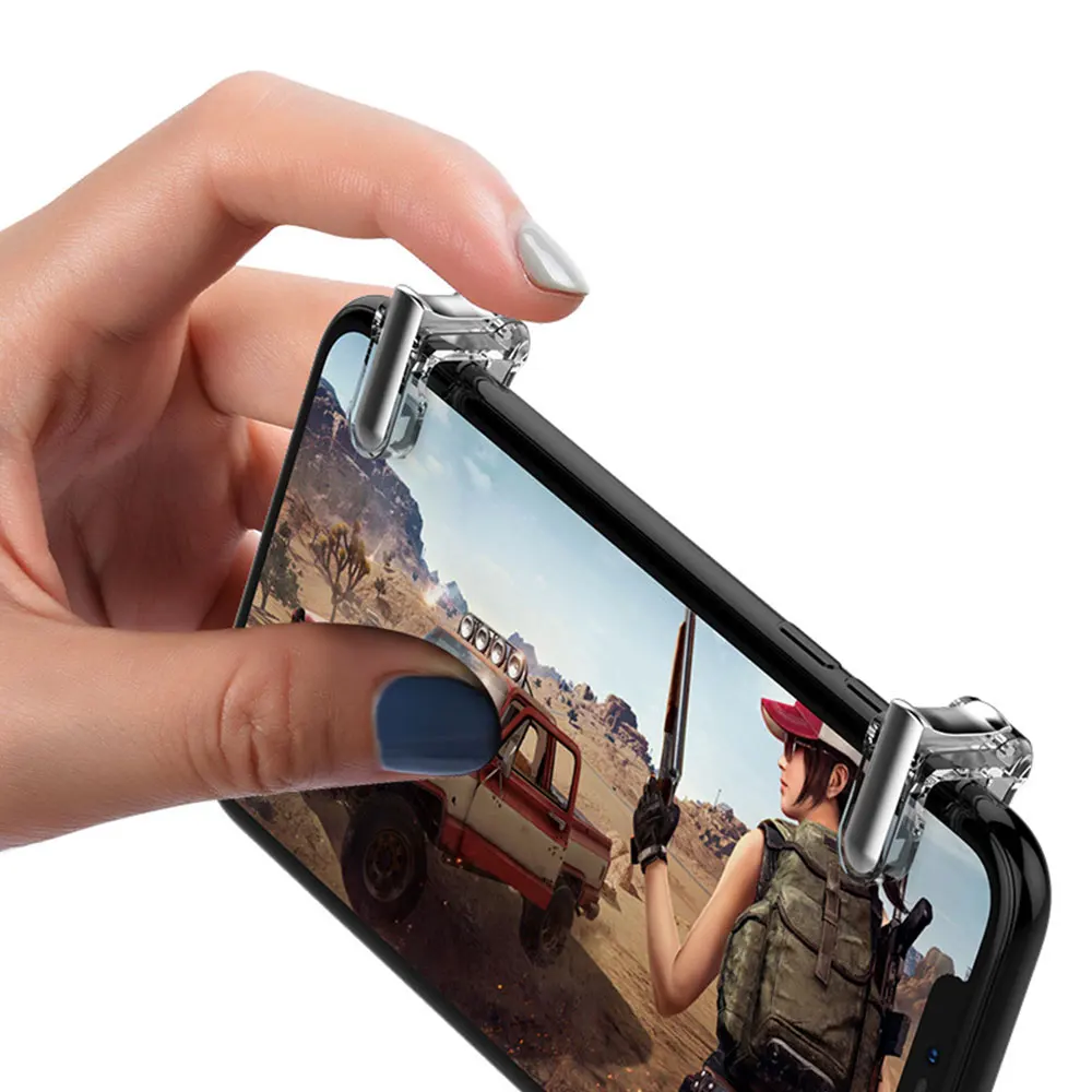 Portable Gaming Trigger Controller Mobile Phone Aim Key M4 2pcs PUBG Smartphone Game Shoot Button Triggers | Электроника