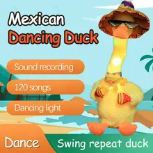 Dancing Duck Electron Plush Toy Soft Plush Doll Babies Duck That Can Sing And Dance Voice Interactive Toy Electronic Repeat Duck