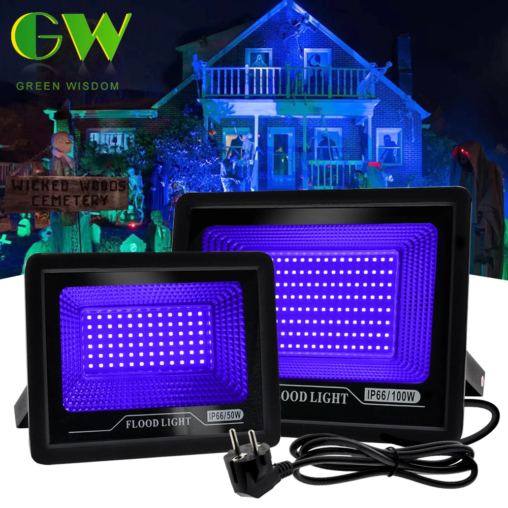 УФ прожсветильник флуоресцентная сценическая лампа 50 Вт 100 Ультрафиолетовый