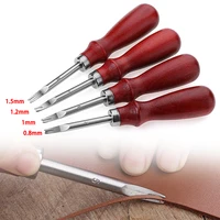 1pc leather edge beveler tool leathercraft tool leather skiving tool diy sharp trimming cutter leather edge round cutter tool