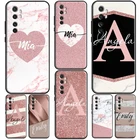 Чехол мраморный для POCO F3 F1 F2 M3 M4 X3 GT X4 X3 Pro, чехол для Xiaomi Mi 11 Lite Ultra 12 11T Pro, с персонализированным именем инициала