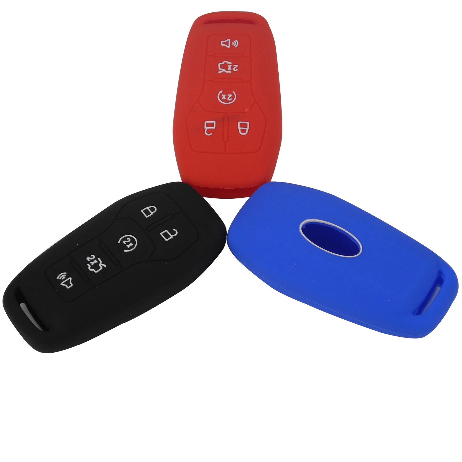 

Силиконовый чехол jingyuqin для телефона, 5 кнопок, Fob для Ford EXPLORER Fusion Mustang F150, для Lincoln MKZ MKC