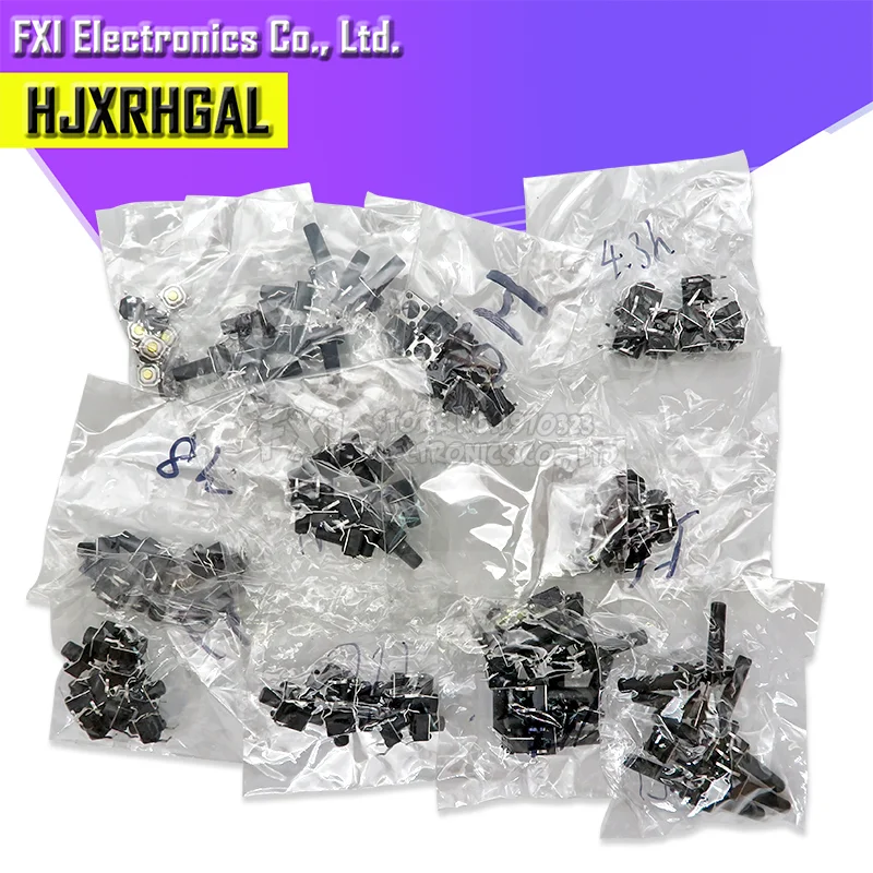 Тактильный кнопочный переключатель 140 шт./лот 14 типов набор SMD срок службы 100000 раз