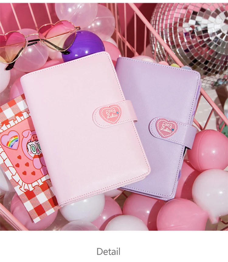 Kawaii PU планировщик блокнот розовый A6 спиральный блокнот планировщик Органайзер связующий дневник пули блокнот-журнал