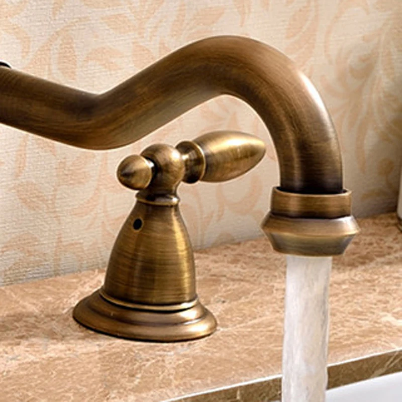Сплит-смеситель Azos мягкая раковина из латуни под старину для ванной комнаты
