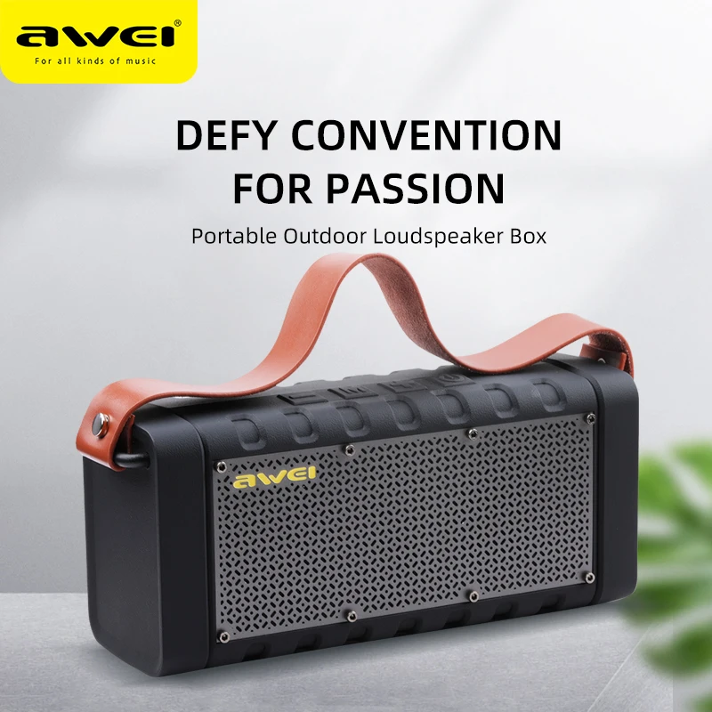 

AWEI Y668 Bluetooth Speaker Bass Stereo Sound Outdoor Party Wireless Speaker 2000mAh
