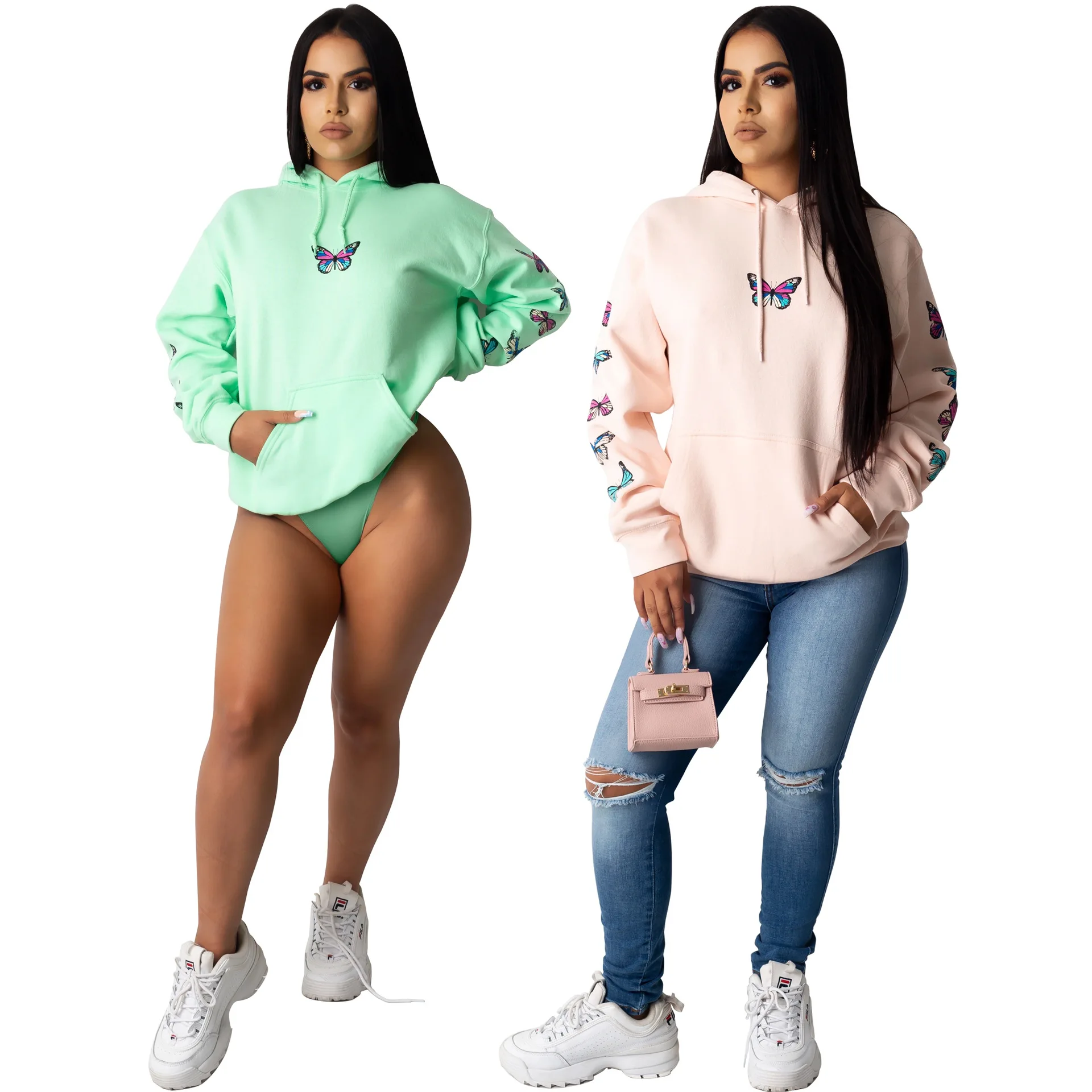 

2020 New Arrival Classic Fashion Pullover Retro Top Women Tunic Tie Dye Hoodies Long Sleeve Sweatshirt Fall Winter Clothes