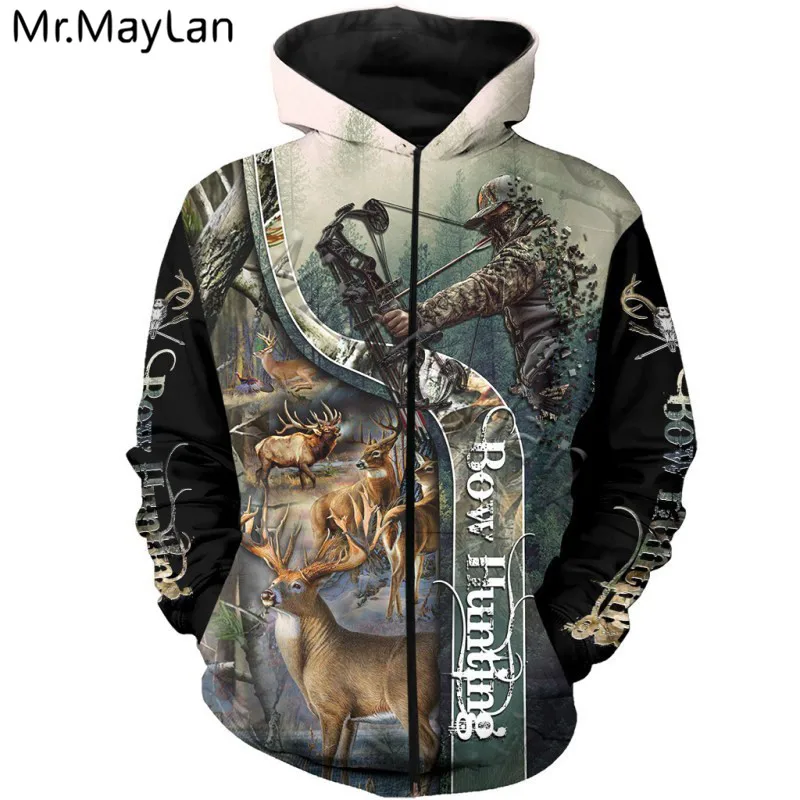 

Custom Bow Hunting Men's Hoodie 3D Printed Jacket Men Women Harajuku Style Hoodies Casual Streetwear Sweatshirt Drop ship BB213
