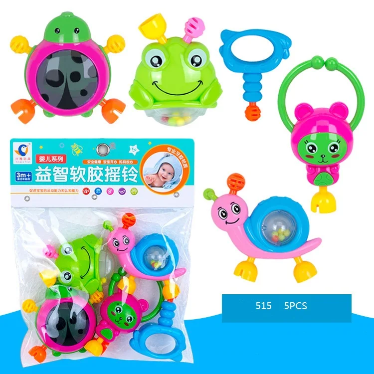 

Baby Rattles Toys 0-12 Months Soft Baby Hand Grasp Bell Rattles Early Educational Musical Mobile Toys Teether For Newborns Gifts