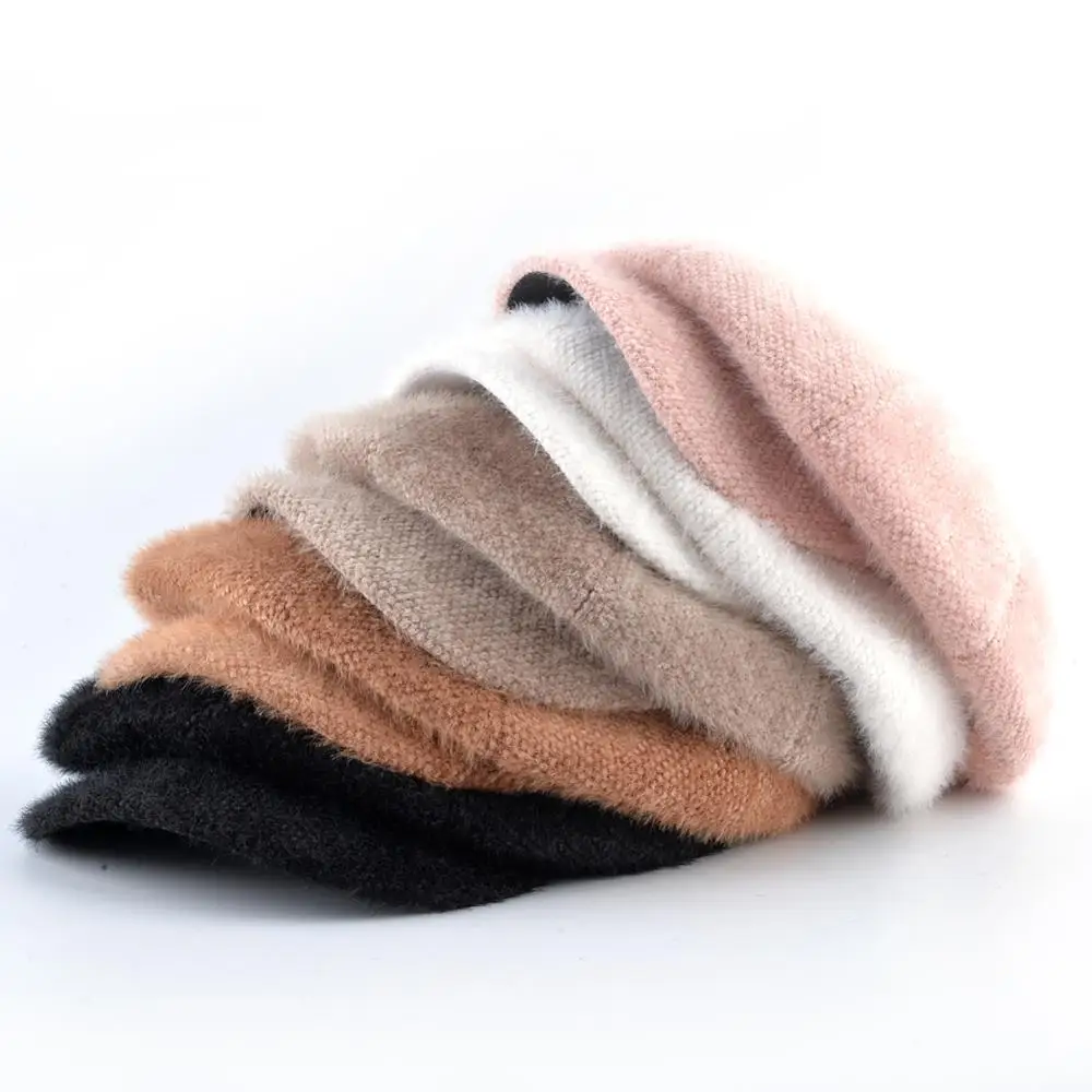 Autumn Women's fashion hat Velvet fabric Octagonal cap gorros planas Double layer Newsboy Cap solid color hats for women Berets |