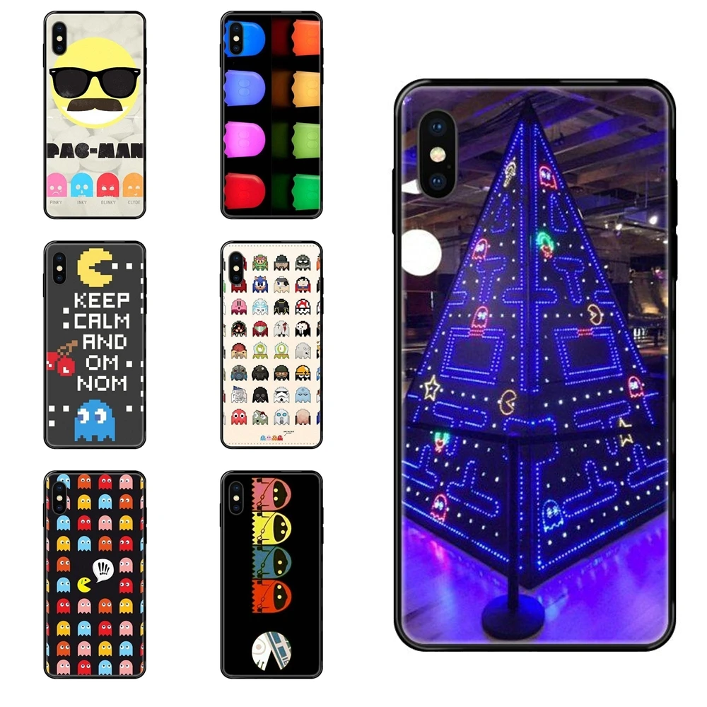 Черный мягкий чехол из ТПУ для телефона Забавный Pacman Gamer Nerd Galaxy Note 4 8 9 10 20 Plus Pro J6 J7 J8