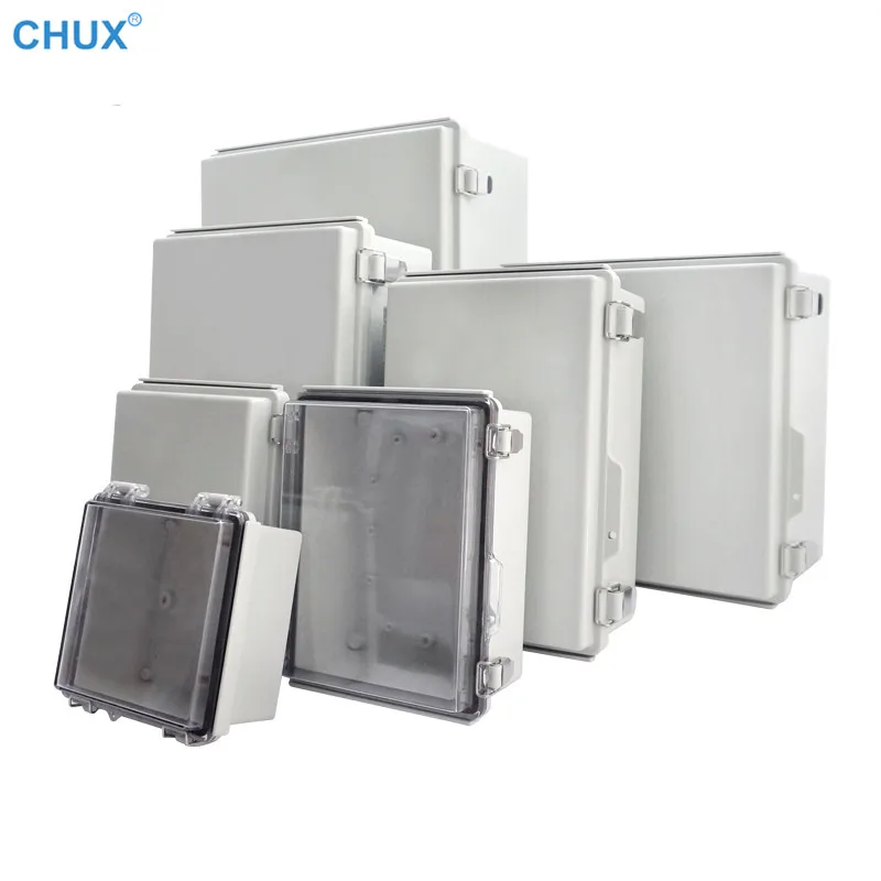 

Waterproof Electrical Junction Box With Hasp Outdoor Sealed Switch Power Plastic Enclosure Case Electrical Distribution boxes