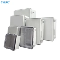 waterproof electrical junction box with hasp outdoor sealed switch power plastic enclosure case electrical distribution boxes