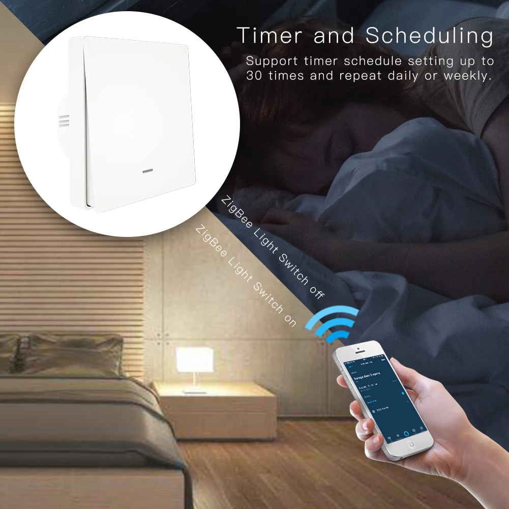 Tuya ZigBee кнопочный светильник переключатель Hub требуется умный дом автоматизация