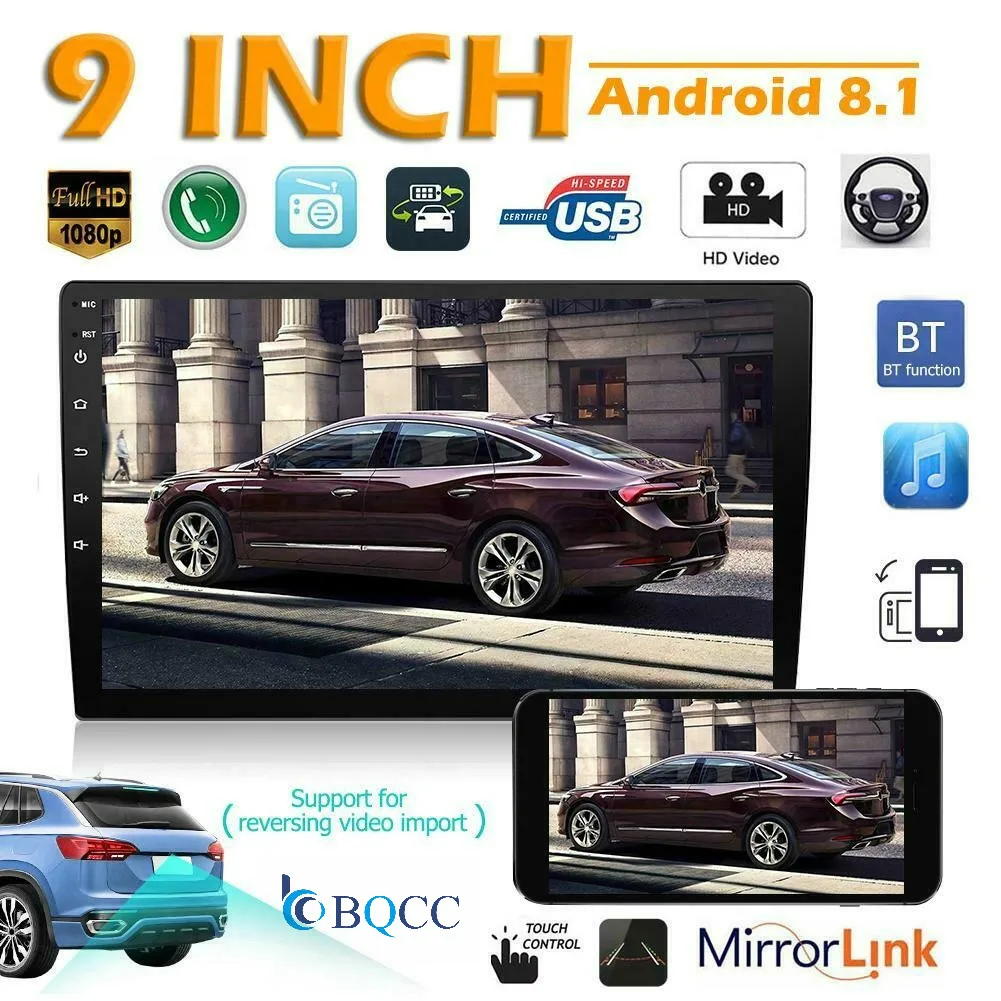 Авторадио 2DIN Android 8 1 9 дюймов 2.5D автомобильный стерео MP5 gps Navi WiFi BT APP FM радио + камера