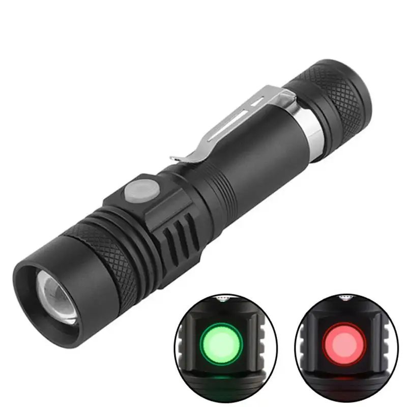 

Super Bright Led Flashlight USB Rechargeable Flashlight Torch Linterna T6 Power Tips Zoomable Bicycle Light For Camping