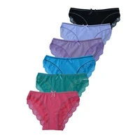 6 pcslot women panties cotton underwear sexy lace briefs set ladies girls intimates lingerie for women dropshipping funcilac