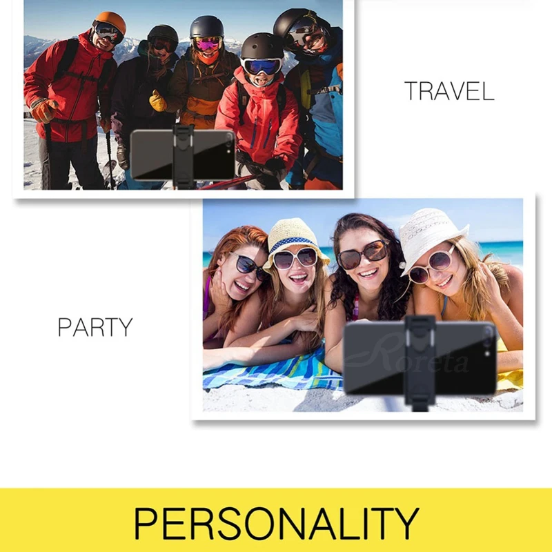 Беспроводная Bluetooth селфи палка Roreta 3 в 1 складной мини штатив расширяемый монопод