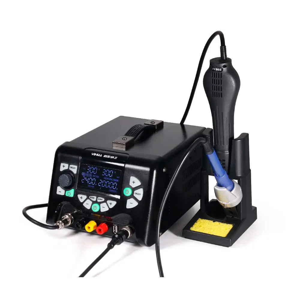

3 in 1 920W SMD Soldering Station USB DC Power Supply Hot Air G un BGA Rework Station Solder Iron Welding Tool Soldering Station