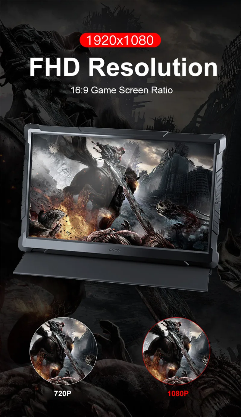G-STORY 17," HDR глаз-Уход Портативный Comput PC монитор Hdmi для ноутбука, Xbox, переключатель и Ps4 FreeSync Портативный ЖК-игровой монитор