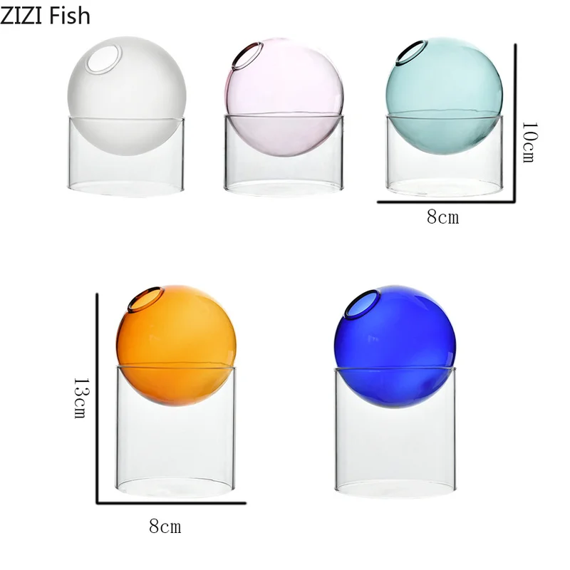 Современная настольная гидропонная Маленькая ваза креативный цветной