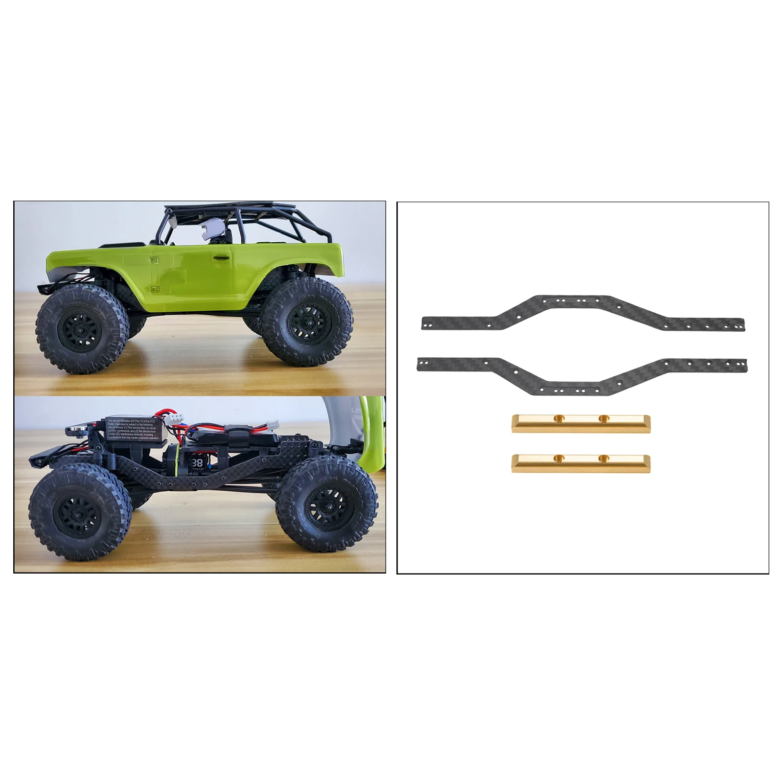 

Aluminum Chassis Frame Girder for Axial SCX24 90081 RC 1:24 Crawler Car