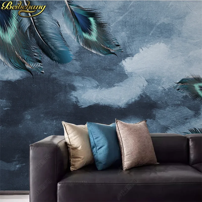 3D фотообои с изображением нефрита павлина пиона пейзажа гостиной дивана 3d обои