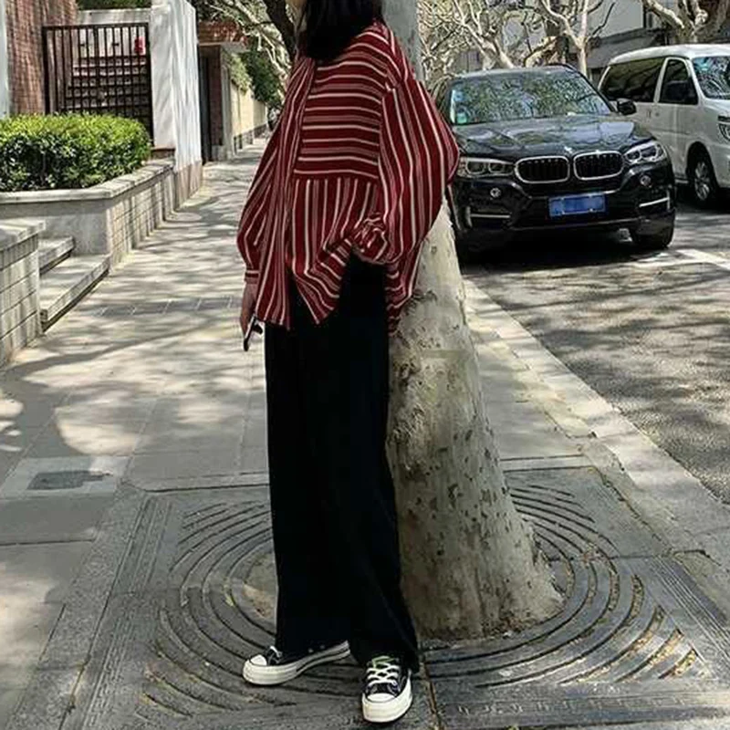 

2020 Winter Fashion Women Plush Warm Casual Pants Lady Wide Leg Loose High Waist Slacks Female Apricot Slim Straight Trousers