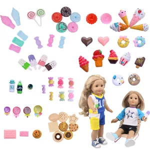 Кукла еда мороженое эскимо Конфеты Пончик десертная серия Поддающаяся 18 дюймов американская кукла и 43 см кукла поколение подарок для детей