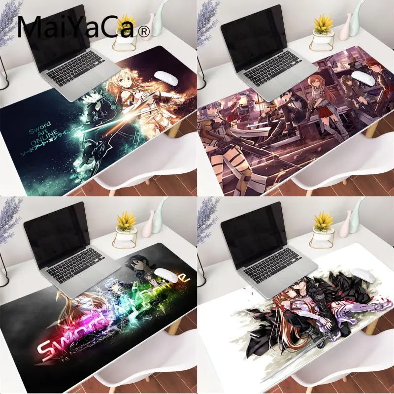 

SAO Asuna Sword Art Online Extra Large Mouse Pad Gaming Mousepad Anti-slip Natural Rubber with Locking Edge Gaming Mouse Mat