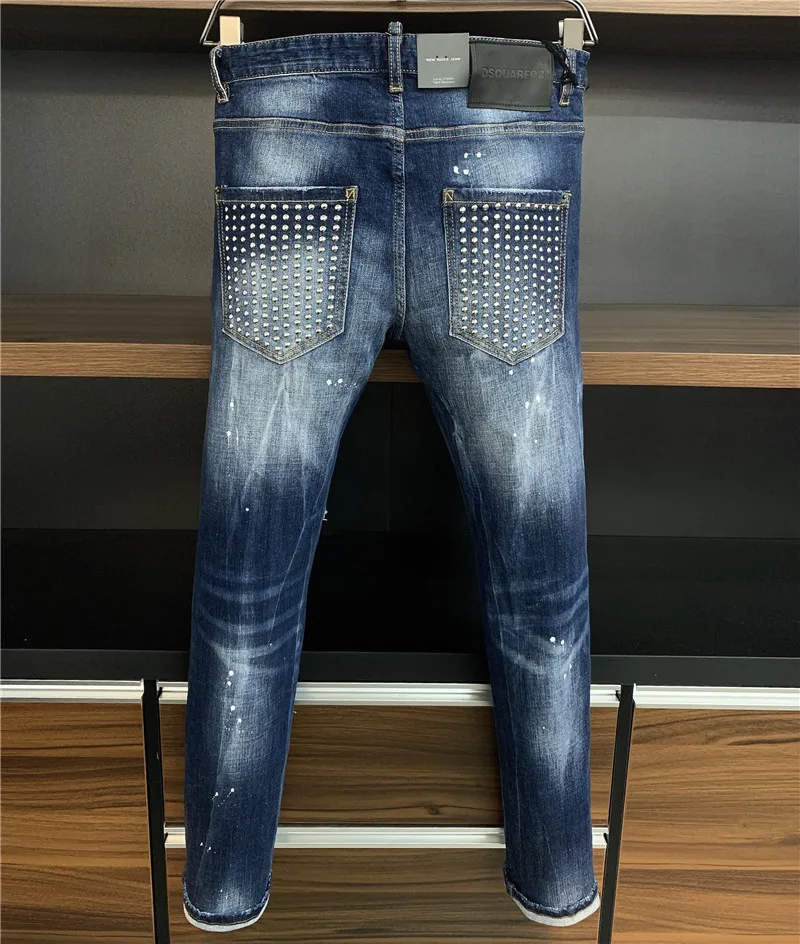 

Dsquared2 Cool Guy Hole Jeans D2 Men Pants DSQ2 Embroidered Trousers 9800