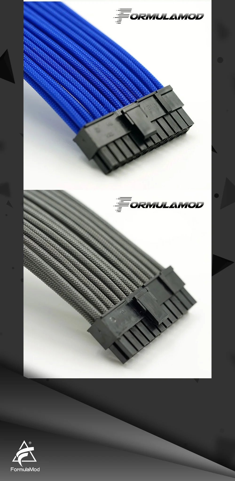 FormulaMod Fm-ATX24P-A, ATX 24Pin материнская плата удлинитель, 18AWG 24Pin многоцветные соответствующие кабели расширения