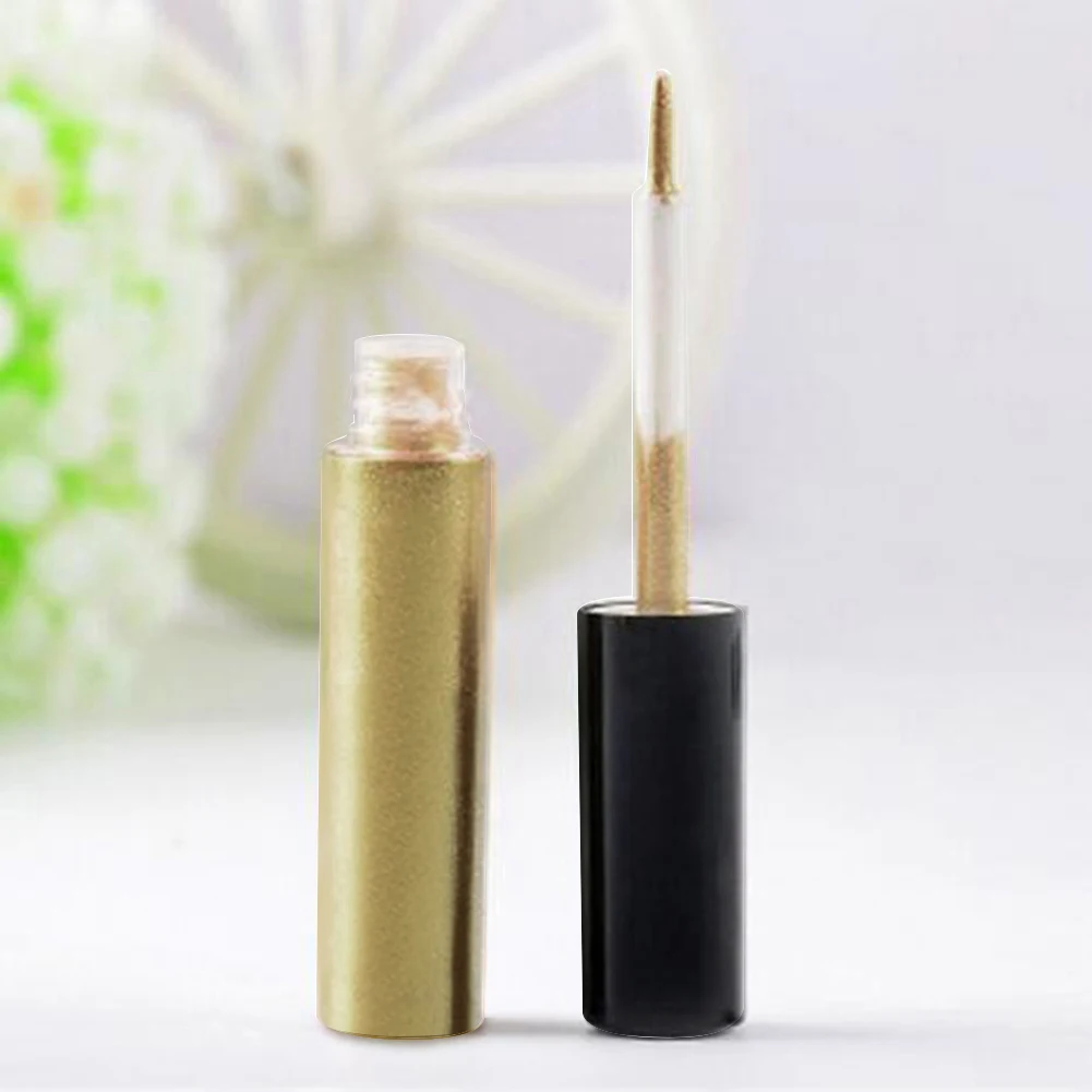 Модная жидкая блестящая подводка для глаз из белого золота водостойкая стойкая