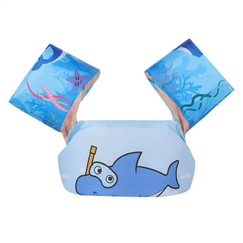 Плавательный жилеток с рукавами Baby Float Cartoon Arm Sleeve Life Jacket Swimsuit Foam Safety Swimming Training Floating Pool Ring on.